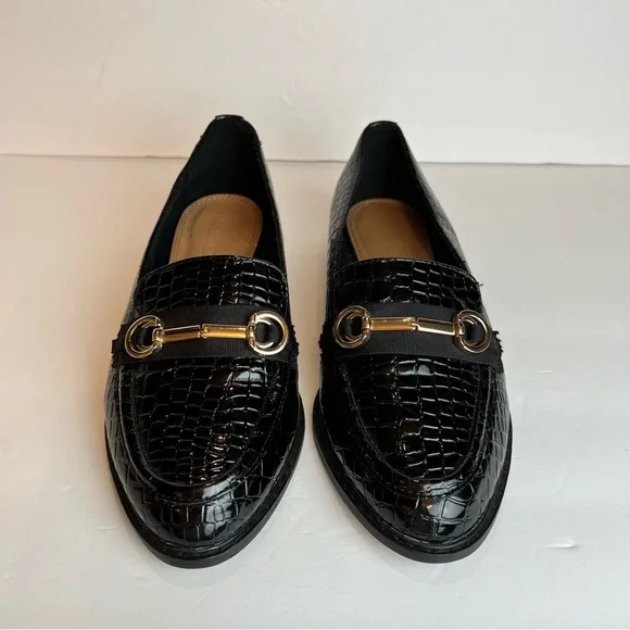 ASOS Vegan Mock Croc Gold Hardware Slip On Oxford Loafers Women’s UK 5 / US 7.5 - Picture 15 of 16